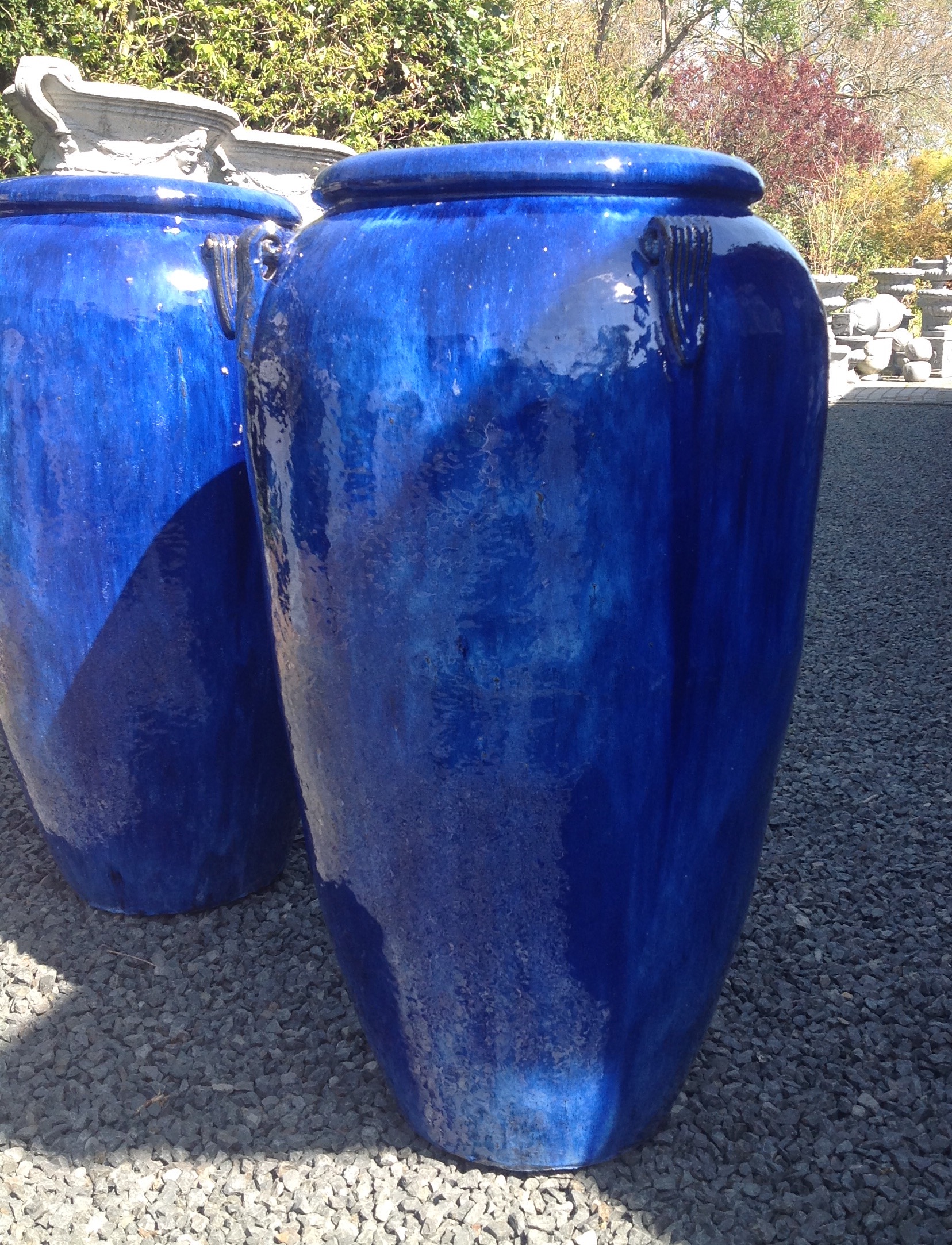 Premisse springen Intens Grote geglazuurde pot bleu hoog 97 cm. | The Old Way