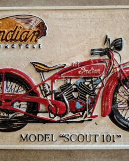 Gietijzeren bord  indian motor.