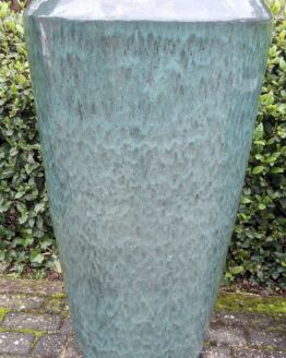 Geglazuurde pot hellas moss green 100 cm hoog.
