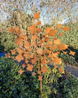Windmolen roest klavertje 4 op tuinsteker.