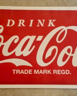 Sticker coca cola 64 cm bij 29 cm.
